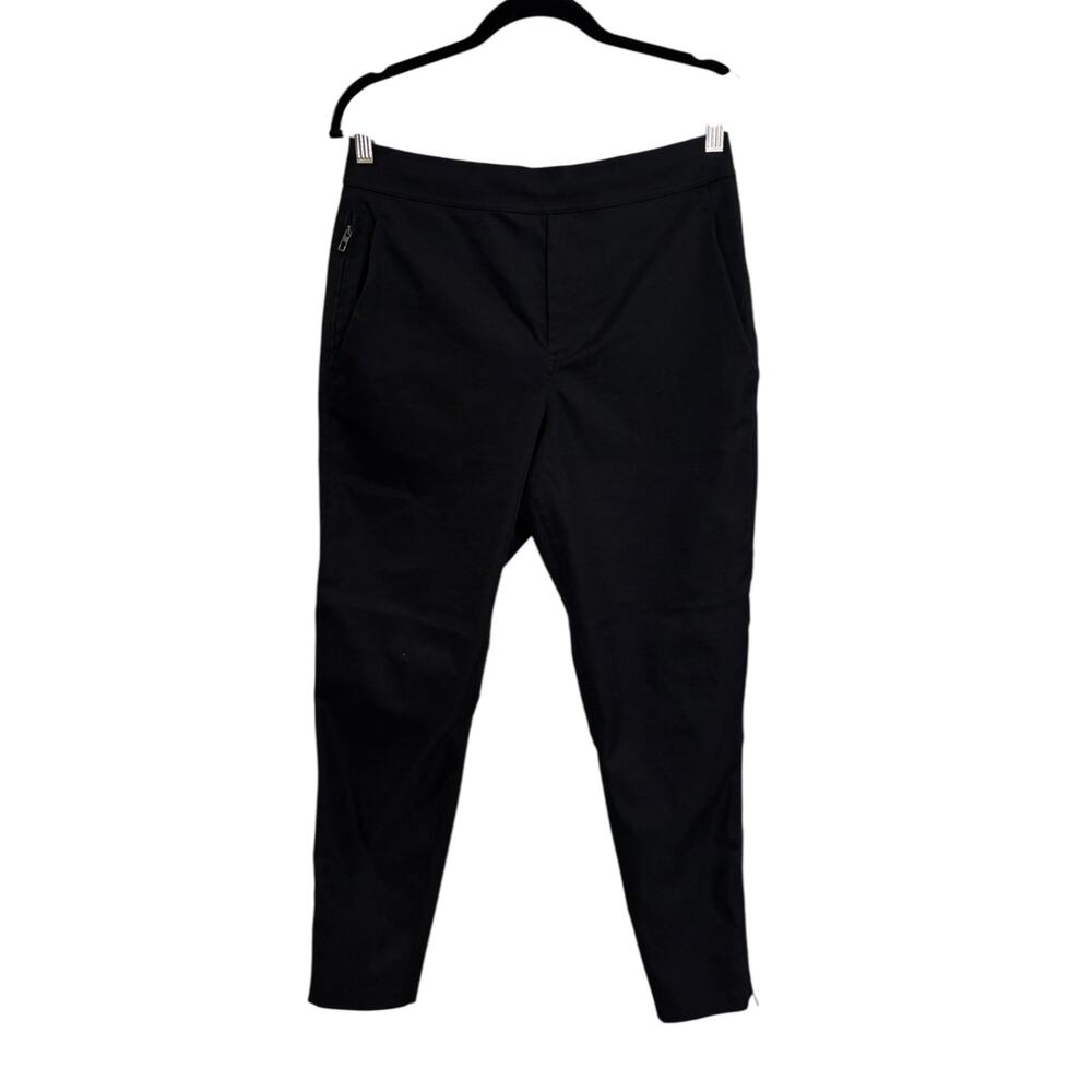 Lululemon Travel Commuter Pant Womens 10 Black Pull-On Zip Pocket Tapered Career